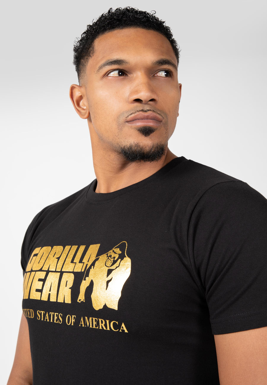 T-shirt classique - Noir/Or -