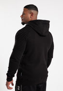 Georgia Zipped Hoodie - Black -