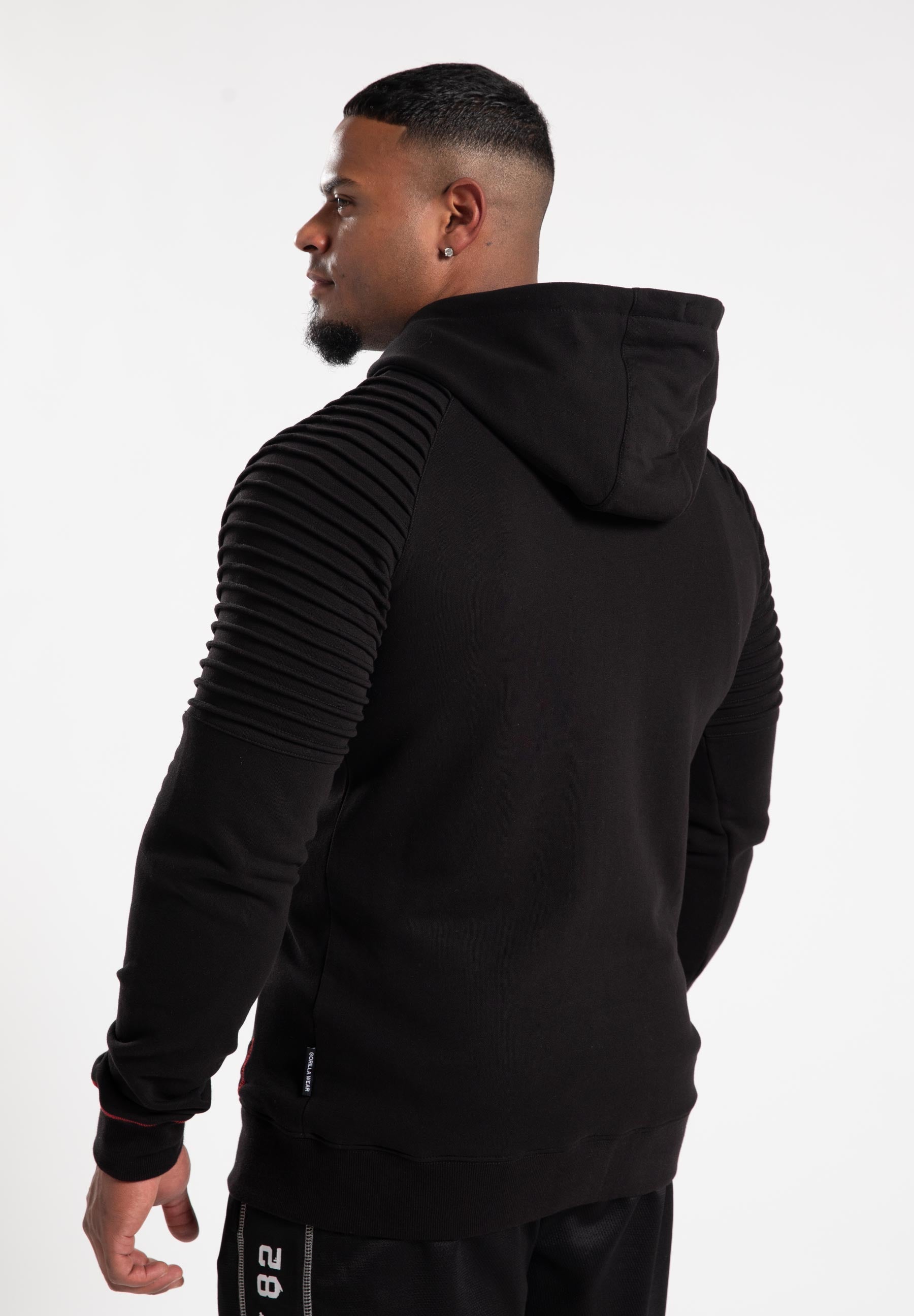 Georgia Zipped Hoodie - Black -