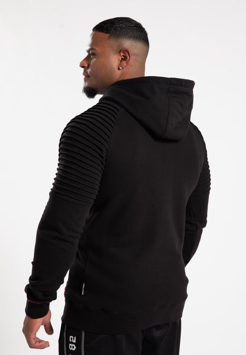 Georgia Zipped Hoodie - Black -