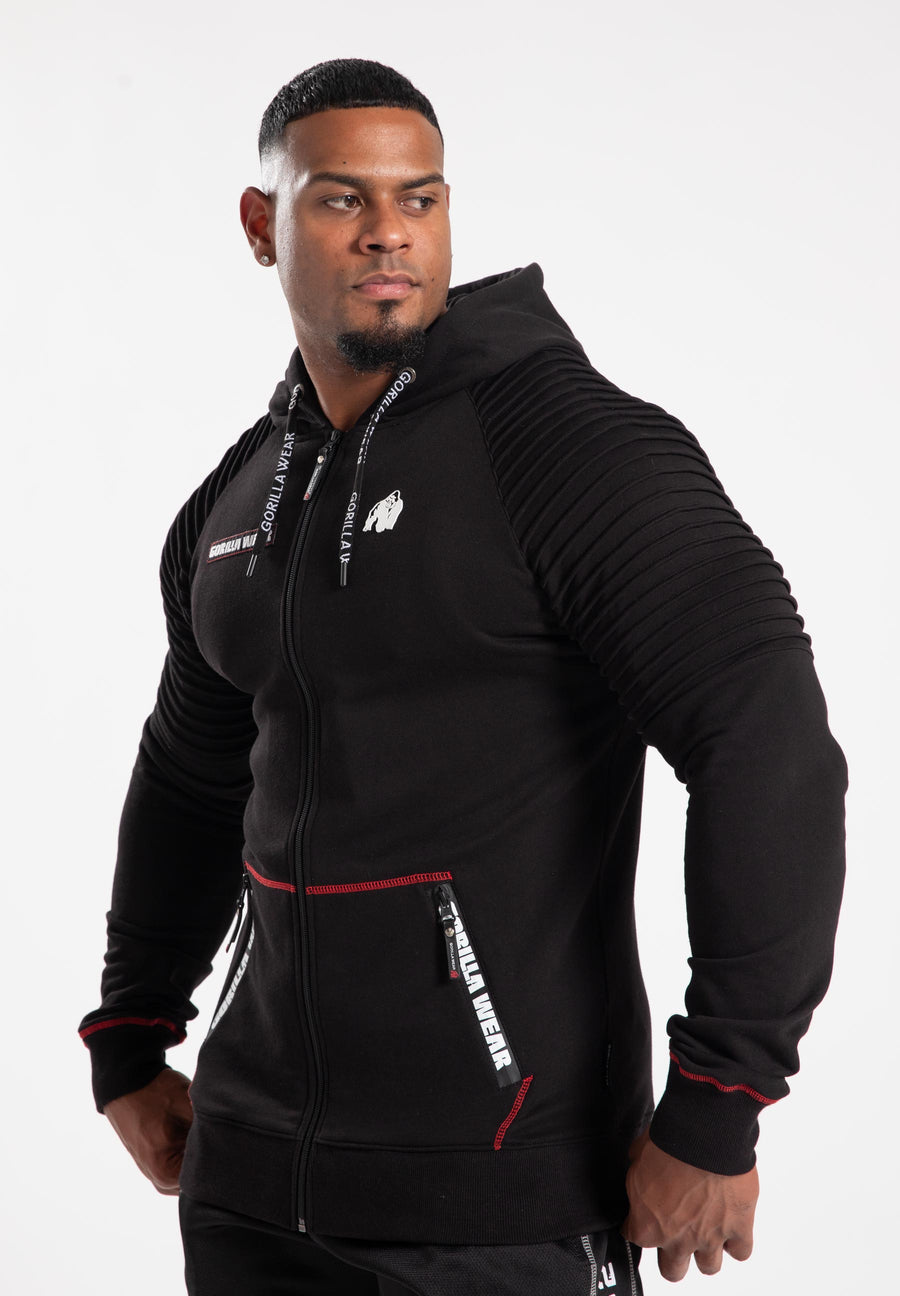 Sweat à capuche zippé Georgia - Noir -