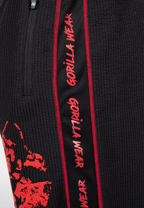 Buffalo Old School Workout Shorts - Black/Red -