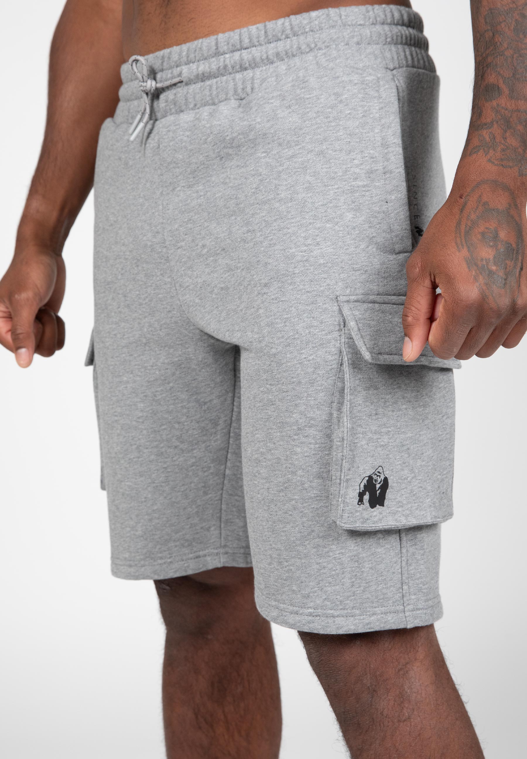 Hudson Cargo Sweat Shorts - Gray Melange -