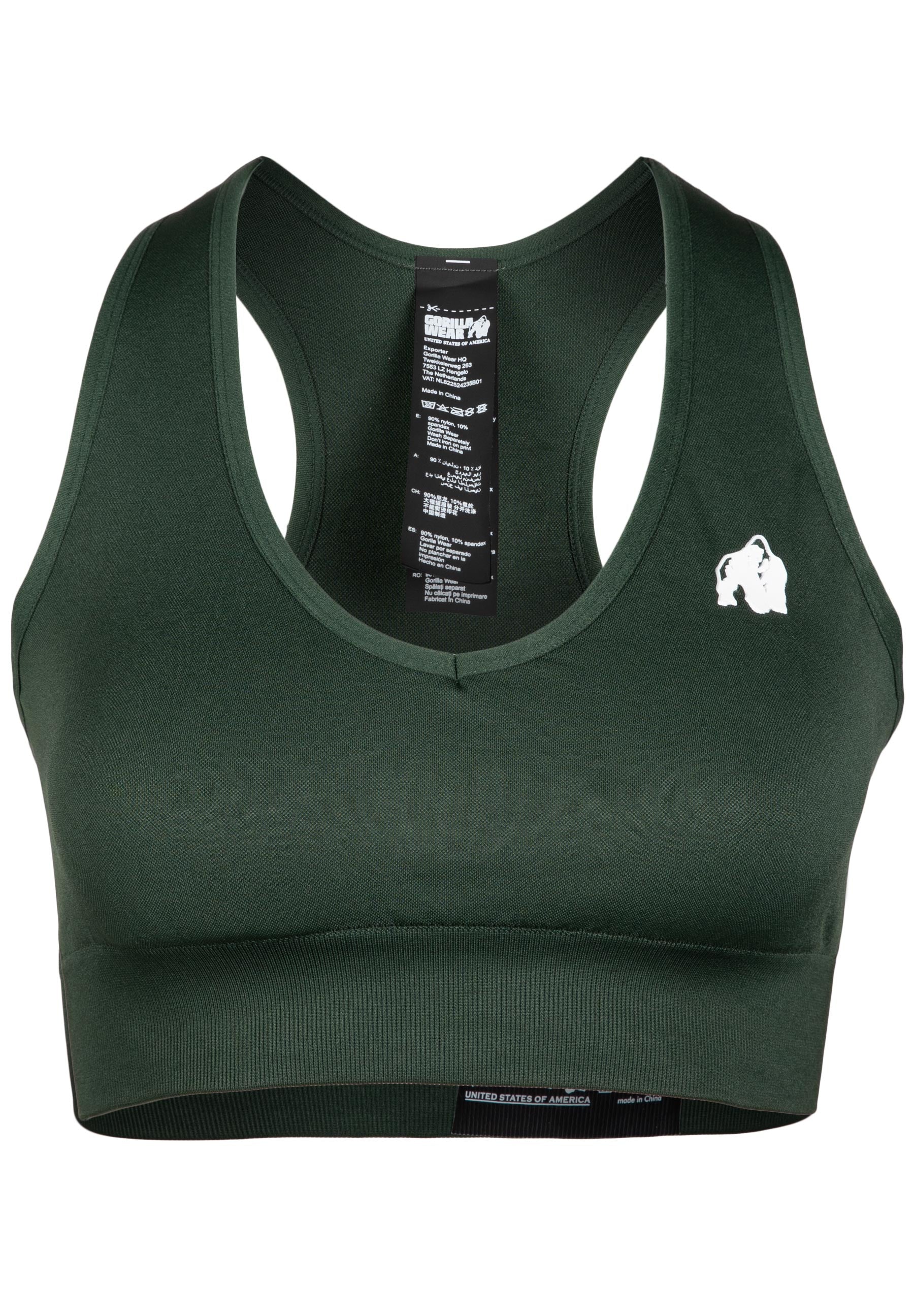 Neiro Seamless Sports Bra - Army Green -