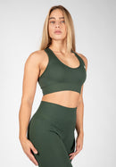 Neiro Seamless Sports Bra - Army Green -