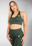 Neiro Seamless Sports Bra - Army Green -