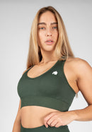 Neiro Seamless Sports Bra - Army Green -