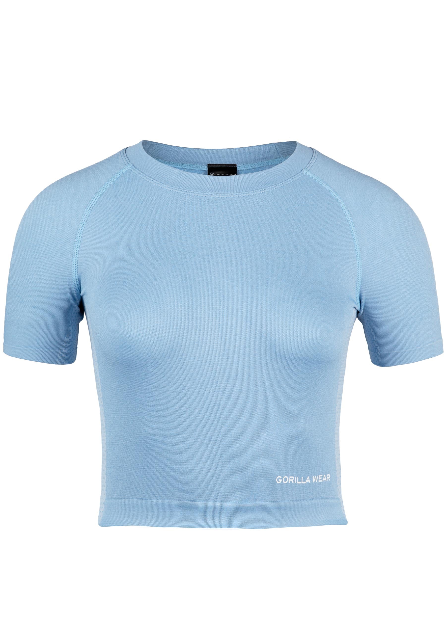 Selah Seamless Crop Top - Light Blue -