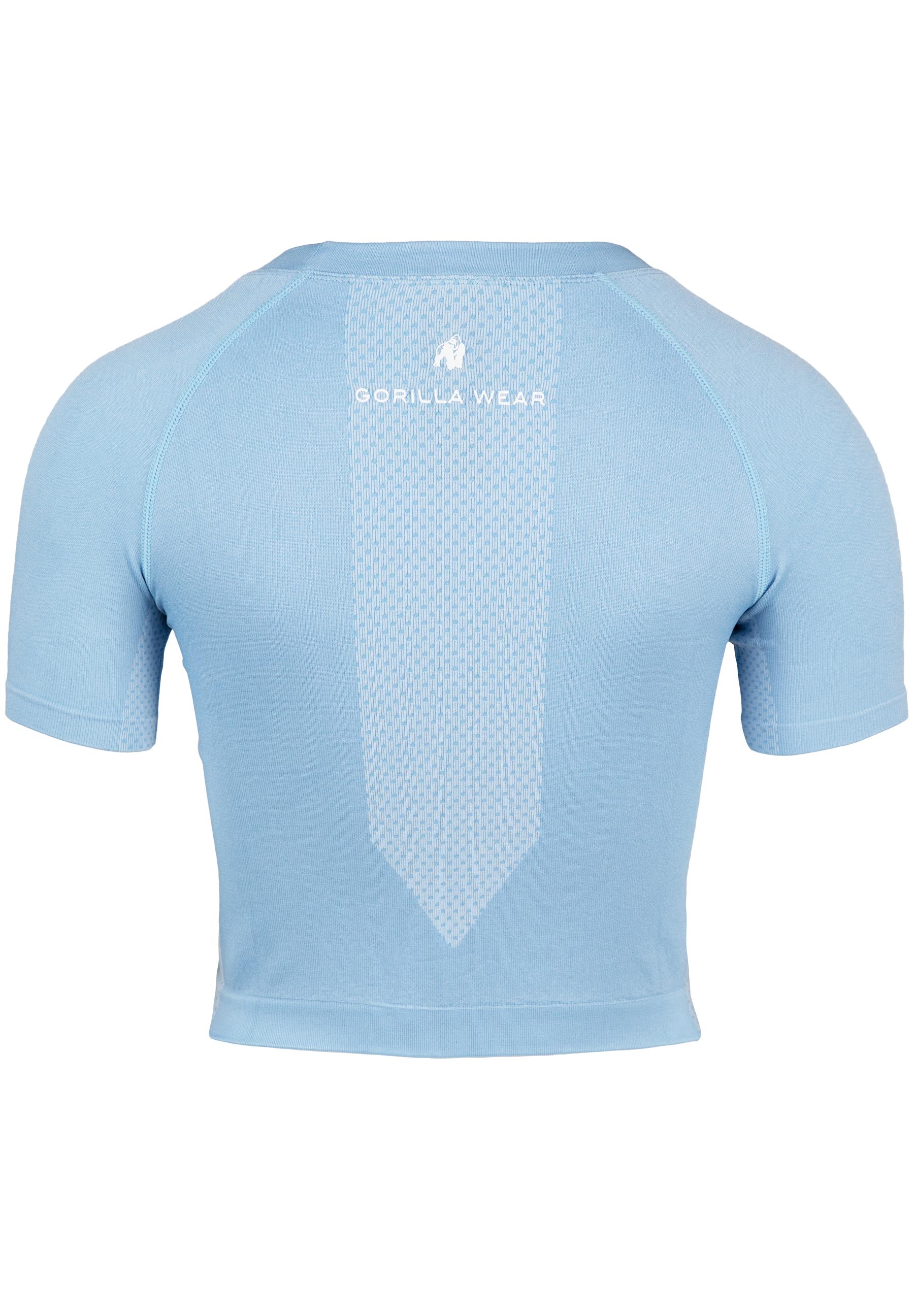 Selah Seamless Crop Top - Light Blue -