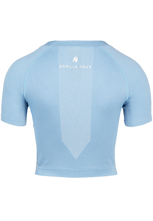 Selah Seamless Crop Top - Light Blue -