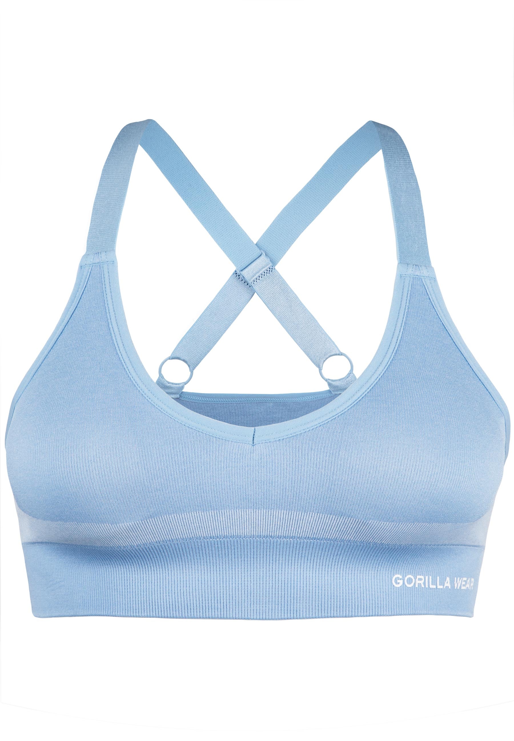 Selah Seamless Sports Bra - Light Blue -