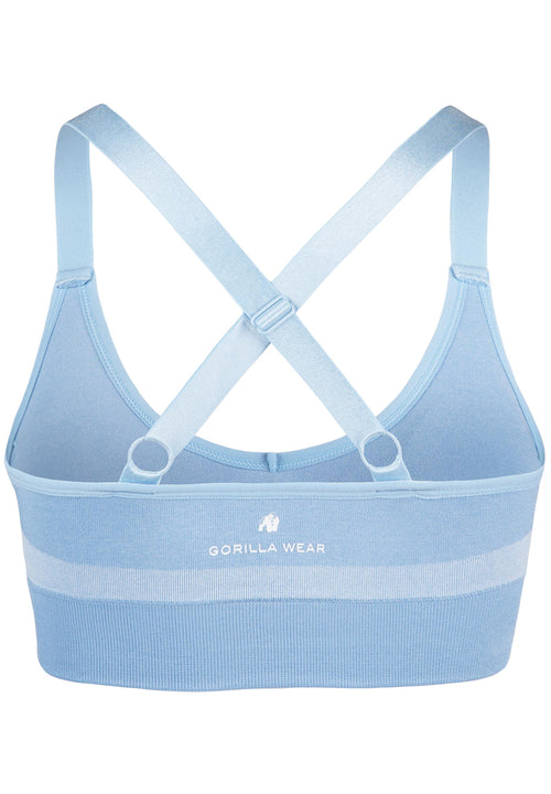 Selah Seamless Sports Bra - Light Blue -