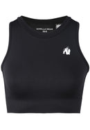 Olivia Seamless Crop Top - Black -