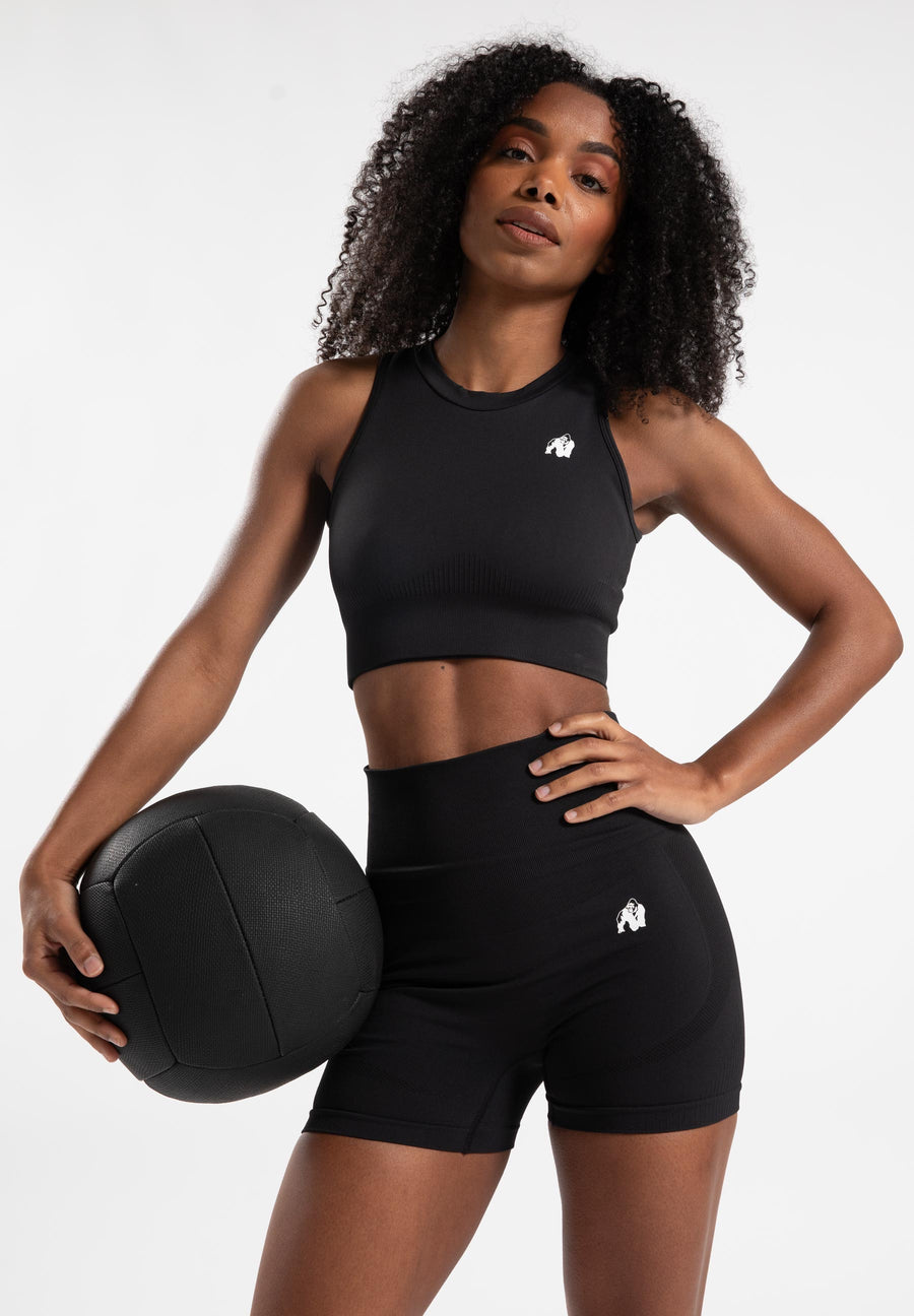 Haut court sans coutures Olivia - Noir -