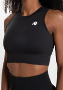 Olivia Seamless Crop Top - Black -