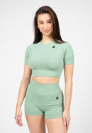 Whitney Seamless Crop Top - Green -