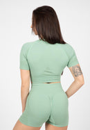 Whitney Seamless Crop Top - Green -