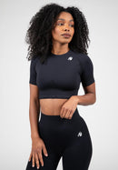 Whitney Seamless Crop Top - Black -