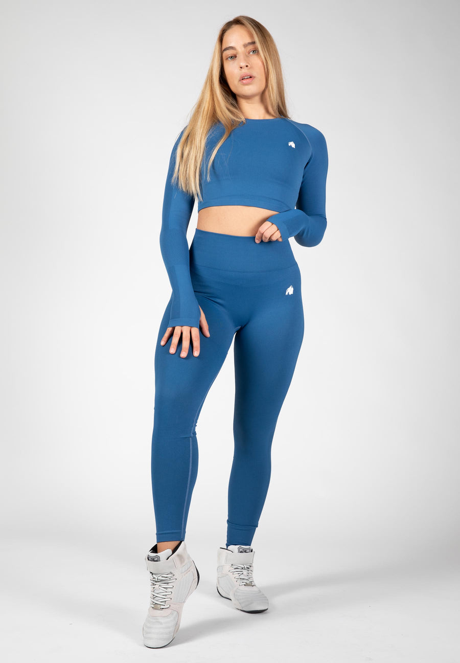Manches longues sans coutures Hilton - Bleu -