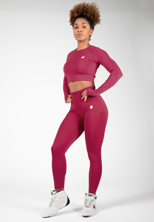 Manches longues sans coutures Hilton - Fuchsia -