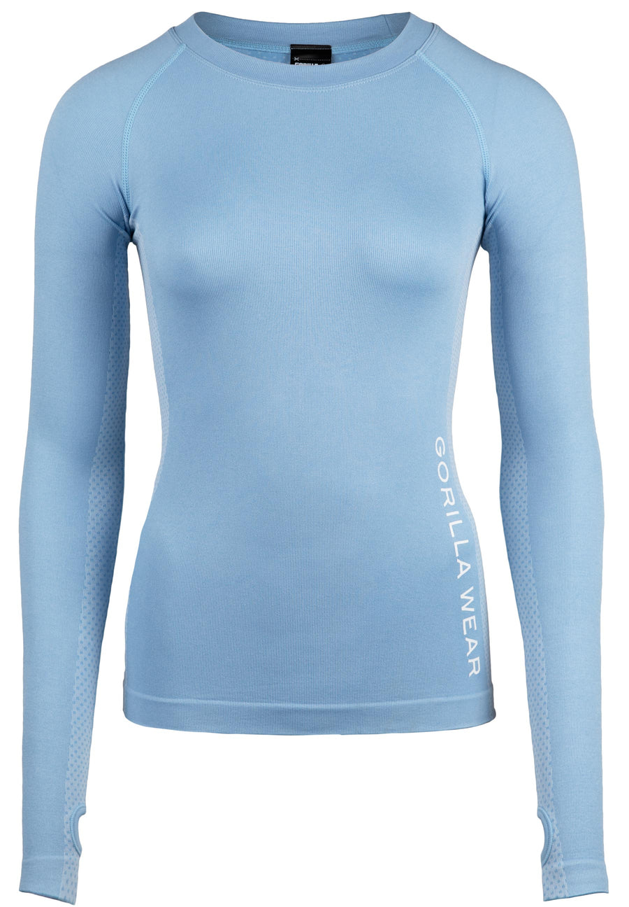 Selah Manches longues sans coutures - Bleu clair -