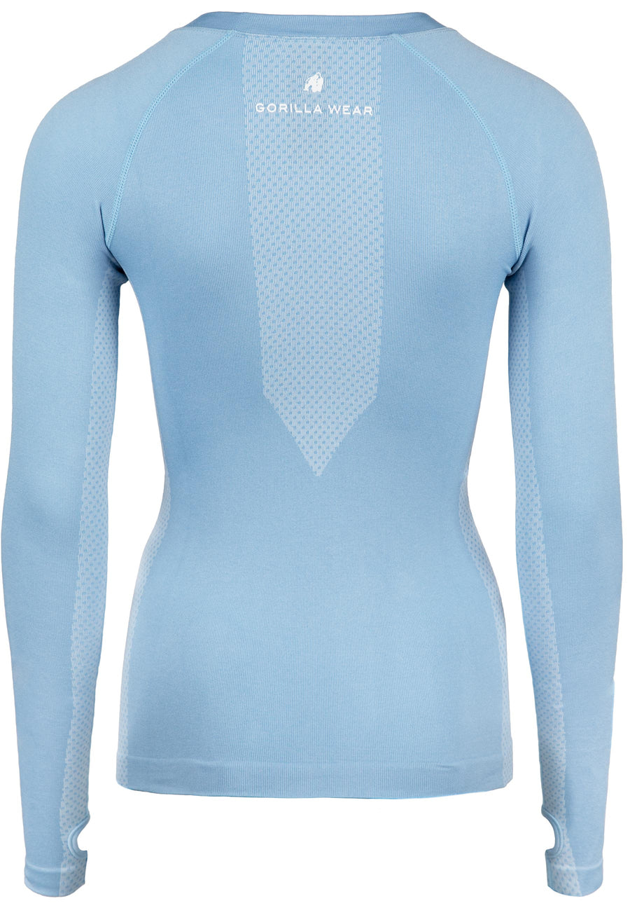 Selah Manches longues sans coutures - Bleu clair -