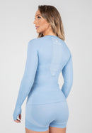 Selah Seamless Long Sleeve - Light Blue -