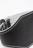 Gorilla Wear 6 Inch Padded Leather Lifting Belt - Black/Black