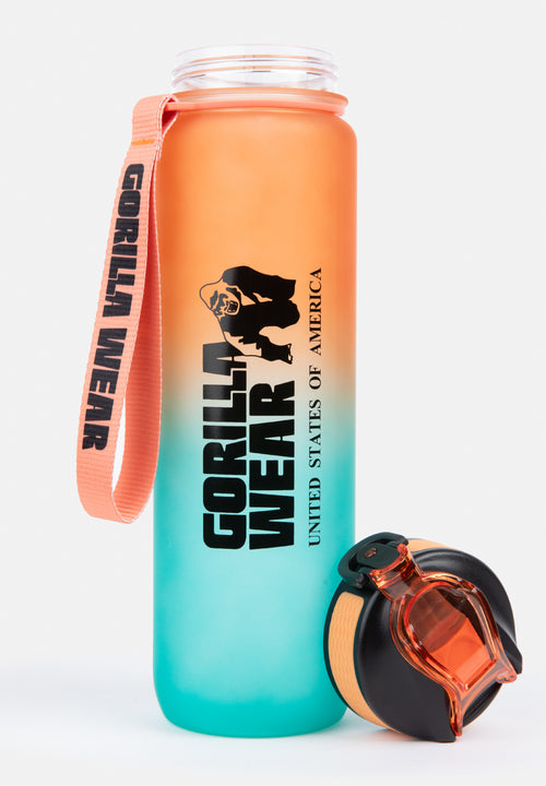 Gradient Water Bottle 1000ML - Green/Orange