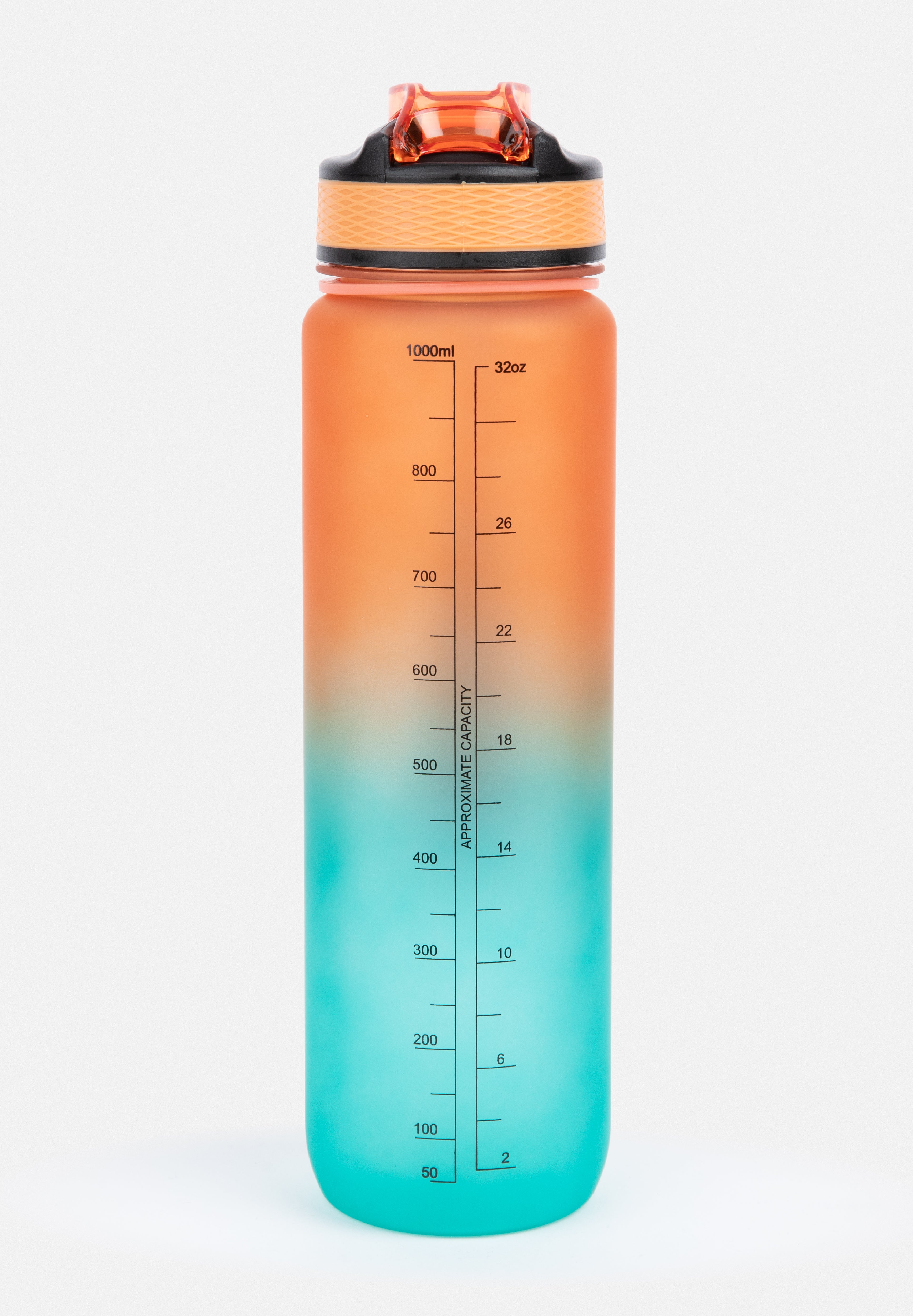 Gradient Water Bottle 1000ML - Green/Orange