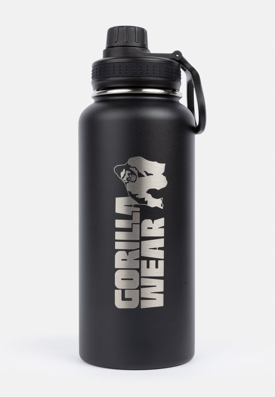 Bouteille d'eau isotherme en acier inoxydable 1000 ml - Noire